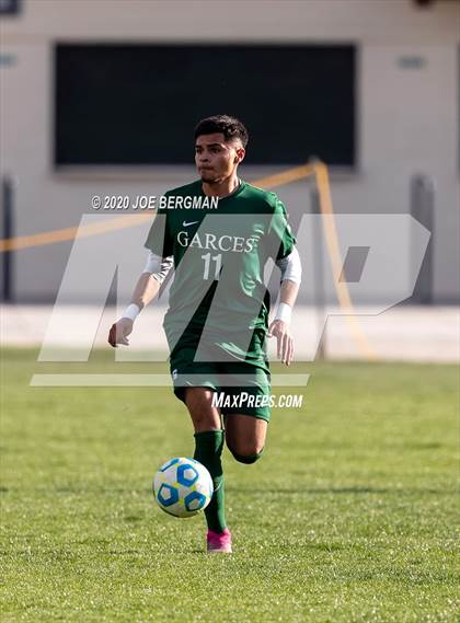 Thumbnail 1 in Santiago @ Garces Memorial (CIF SoCal Regional D3 Final) photogallery.