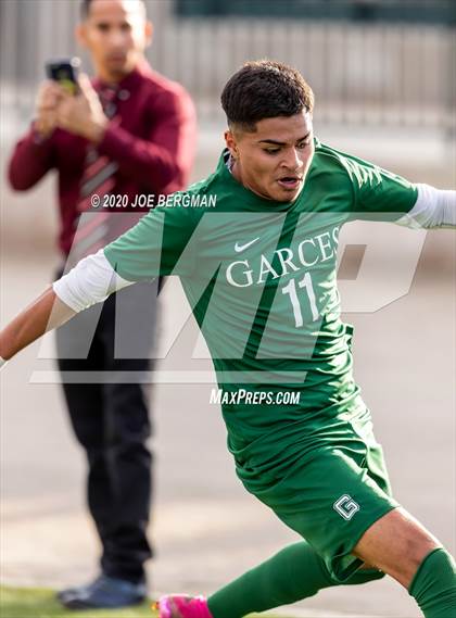 Thumbnail 1 in Santiago @ Garces Memorial (CIF SoCal Regional D3 Final) photogallery.