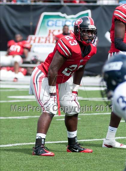 Thumbnail 1 in Dwyer vs. Glenville (Kirk Herbstreit National Kickoff Classic) photogallery.