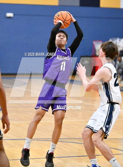 Thumbnail 1 in North Valley Christian Academy vs. Northwest Christian (Great Desert Shootout) photogallery.