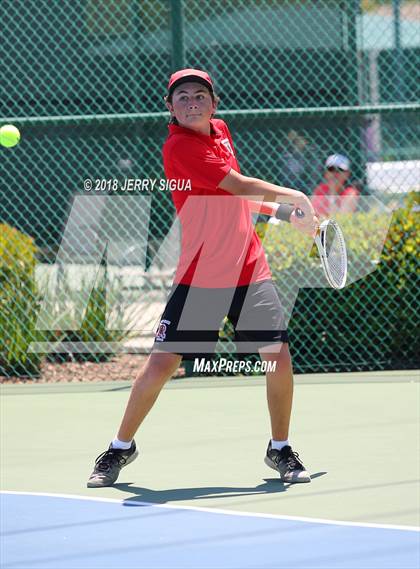 Thumbnail 2 in Granite Bay vs. Redwood (CIF NorCal Regional Team Tennis Championships) photogallery.