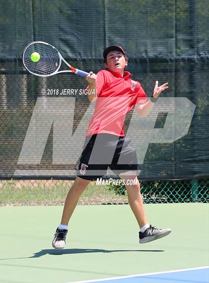 Thumbnail 3 in Granite Bay vs. Redwood (CIF NorCal Regional Team Tennis Championships) photogallery.