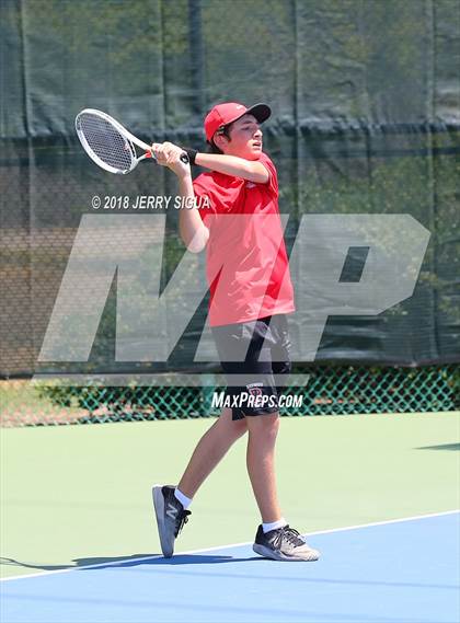 Thumbnail 2 in Granite Bay vs. Redwood (CIF NorCal Regional Team Tennis Championships) photogallery.