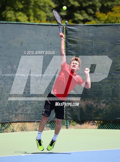 Thumbnail 2 in Granite Bay vs. Redwood (CIF NorCal Regional Team Tennis Championships) photogallery.