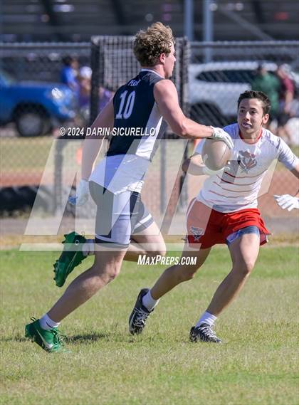 Thumbnail 3 in Notre Dame Prep vs  American Leadership Academy - Queen Creek (7on7 Gotta Believe Tournament) photogallery.