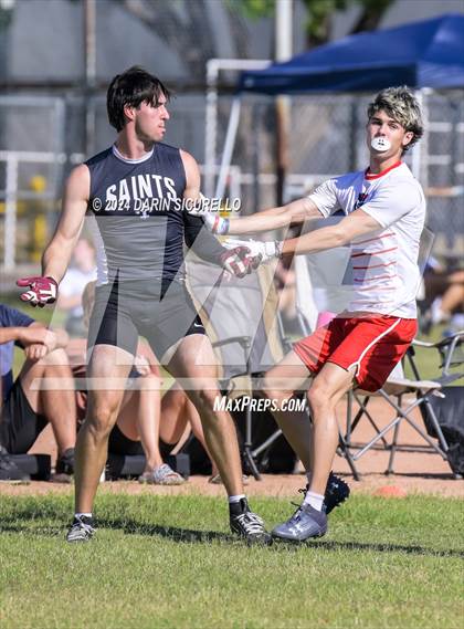 Thumbnail 3 in Notre Dame Prep vs  American Leadership Academy - Queen Creek (7on7 Gotta Believe Tournament) photogallery.