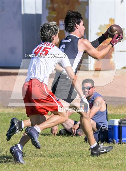 Thumbnail 3 in Notre Dame Prep vs  American Leadership Academy - Queen Creek (7on7 Gotta Believe Tournament) photogallery.