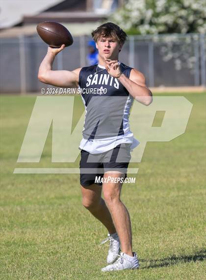 Thumbnail 2 in Notre Dame Prep vs  American Leadership Academy - Queen Creek (7on7 Gotta Believe Tournament) photogallery.