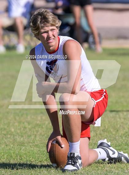 Thumbnail 2 in Notre Dame Prep vs  American Leadership Academy - Queen Creek (7on7 Gotta Believe Tournament) photogallery.