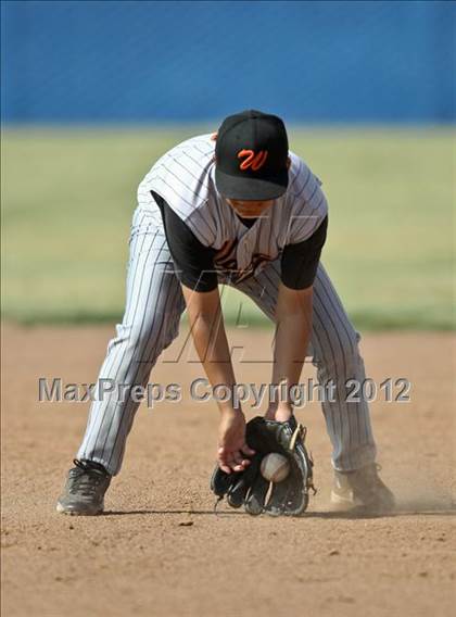 Thumbnail 1 in Bakersfield Christian vs. Wasco photogallery.