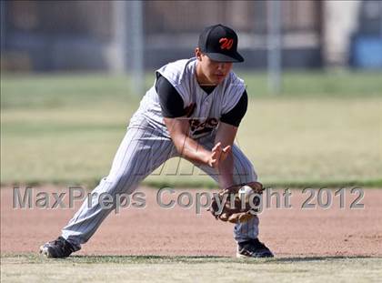 Thumbnail 1 in Bakersfield Christian vs. Wasco photogallery.