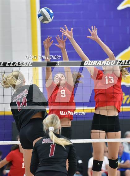 Thumbnail 2 in Cathedral Catholic vs. Assumption (Durango Fall Classic) photogallery.