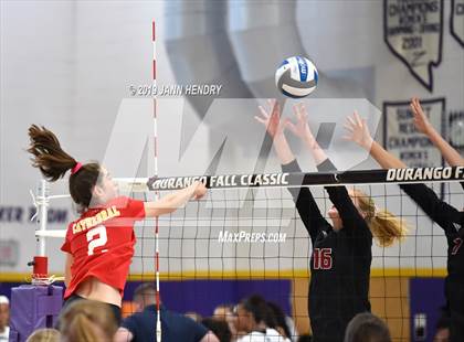 Thumbnail 1 in Cathedral Catholic vs. Assumption (Durango Fall Classic) photogallery.
