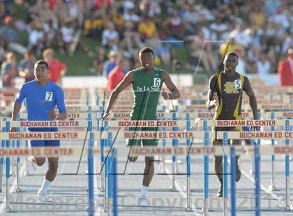Thumbnail 2 in CIF State Track and Field Championships (Day 1 - Boys 110m Hurdles) photogallery.