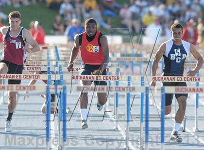 Thumbnail 1 in CIF State Track and Field Championships (Day 1 - Boys 110m Hurdles) photogallery.