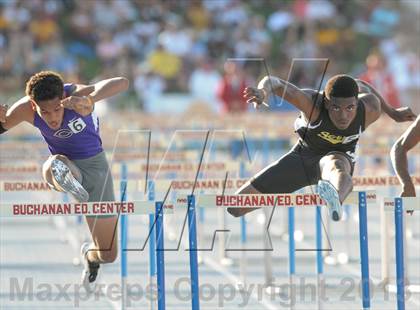 Thumbnail 1 in CIF State Track and Field Championships (Day 1 - Boys 110m Hurdles) photogallery.