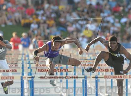 Thumbnail 1 in CIF State Track and Field Championships (Day 1 - Boys 110m Hurdles) photogallery.