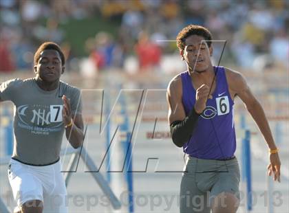 Thumbnail 2 in CIF State Track and Field Championships (Day 1 - Boys 110m Hurdles) photogallery.