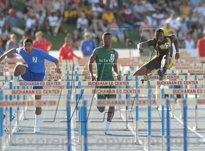 Thumbnail 3 in CIF State Track and Field Championships (Day 1 - Boys 110m Hurdles) photogallery.