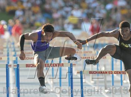 Thumbnail 2 in CIF State Track and Field Championships (Day 1 - Boys 110m Hurdles) photogallery.