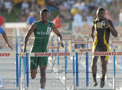 Thumbnail 1 in CIF State Track and Field Championships (Day 1 - Boys 110m Hurdles) photogallery.
