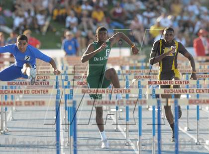 Thumbnail 1 in CIF State Track and Field Championships (Day 1 - Boys 110m Hurdles) photogallery.