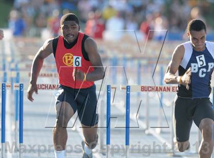 Thumbnail 2 in CIF State Track and Field Championships (Day 1 - Boys 110m Hurdles) photogallery.