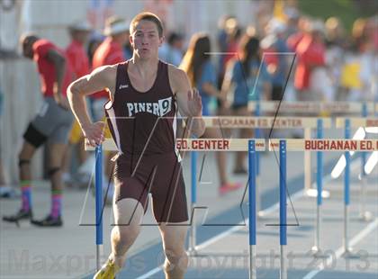 Thumbnail 1 in CIF State Track and Field Championships (Day 1 - Boys 110m Hurdles) photogallery.