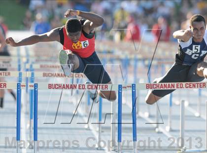 Thumbnail 3 in CIF State Track and Field Championships (Day 1 - Boys 110m Hurdles) photogallery.