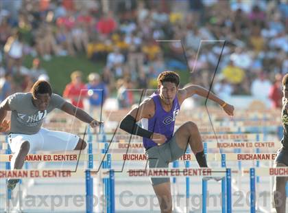 Thumbnail 2 in CIF State Track and Field Championships (Day 1 - Boys 110m Hurdles) photogallery.