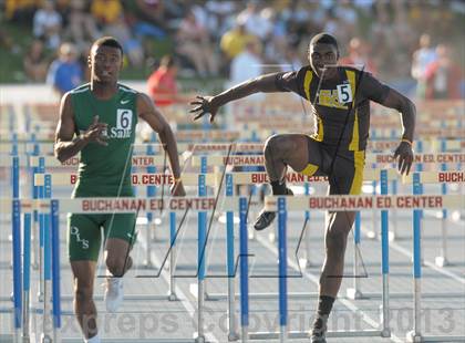 Thumbnail 3 in CIF State Track and Field Championships (Day 1 - Boys 110m Hurdles) photogallery.