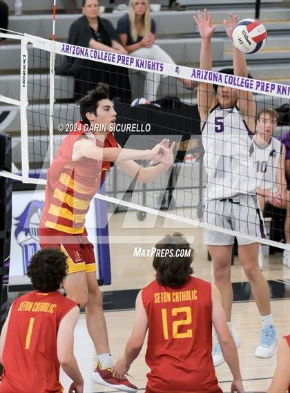Thumbnail 1 in Seton Catholic vs Arizona College Prep (AIA 4A Semifinal) photogallery.