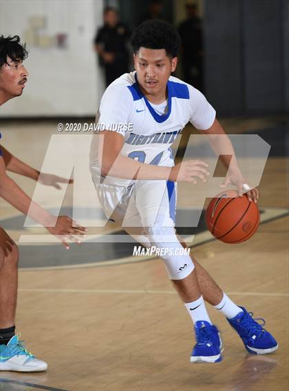 Thumbnail 3 in Maywood Academy vs. Sun Valley Magnet (CIF LACS D4 Final) photogallery.