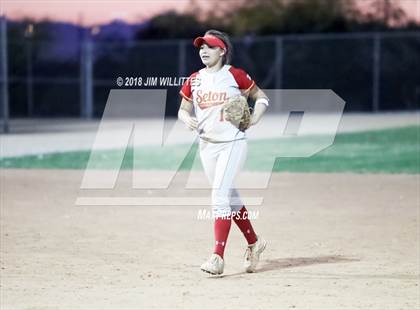 Thumbnail 3 in Seton Catholic vs Superior (Chandler Prep Softball Classic) photogallery.