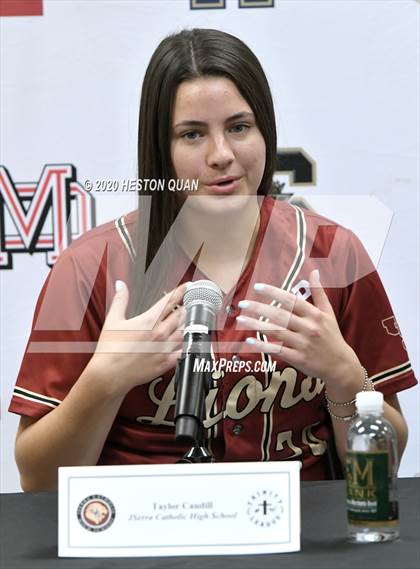 Thumbnail 3 in Trinity League Softball Media Day - JSerra Catholic photogallery.