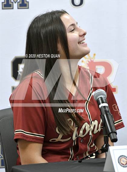 Thumbnail 2 in Trinity League Softball Media Day - JSerra Catholic photogallery.