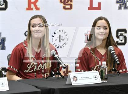 Thumbnail 1 in Trinity League Softball Media Day - JSerra Catholic photogallery.