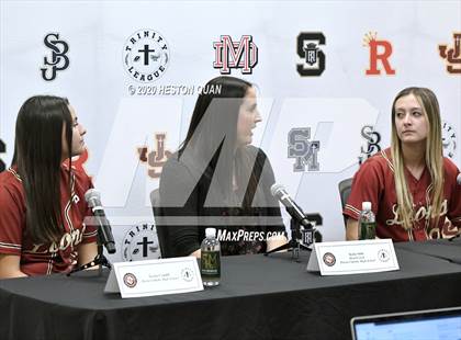 Thumbnail 2 in Trinity League Softball Media Day - JSerra Catholic photogallery.
