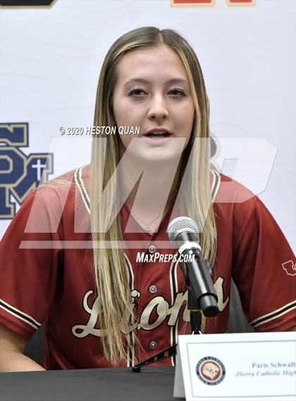 Thumbnail 2 in Trinity League Softball Media Day - JSerra Catholic photogallery.