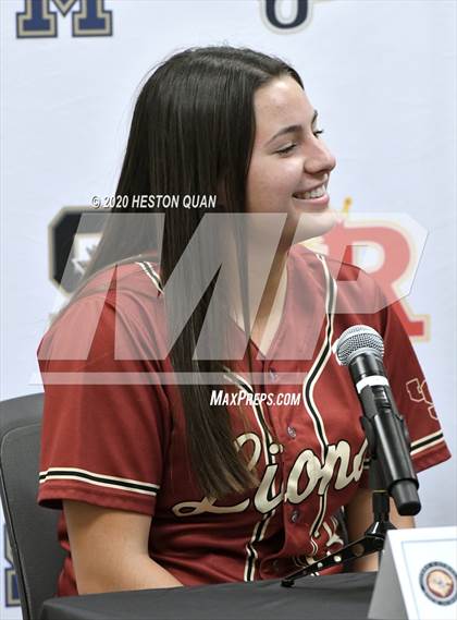 Thumbnail 1 in Trinity League Softball Media Day - JSerra Catholic photogallery.