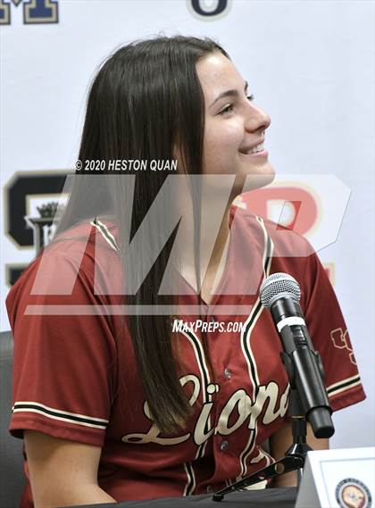 Thumbnail 3 in Trinity League Softball Media Day - JSerra Catholic photogallery.