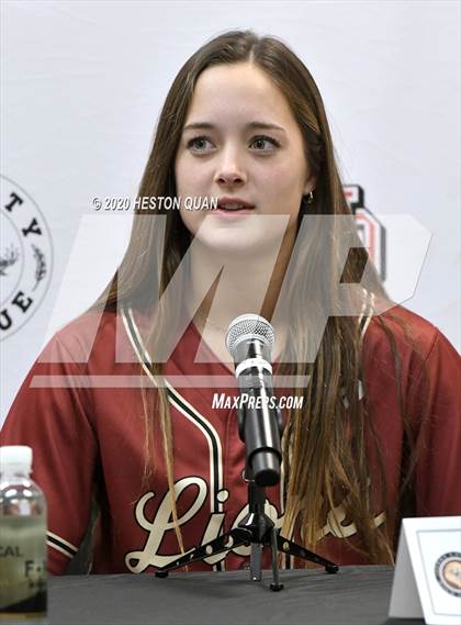 Thumbnail 2 in Trinity League Softball Media Day - JSerra Catholic photogallery.