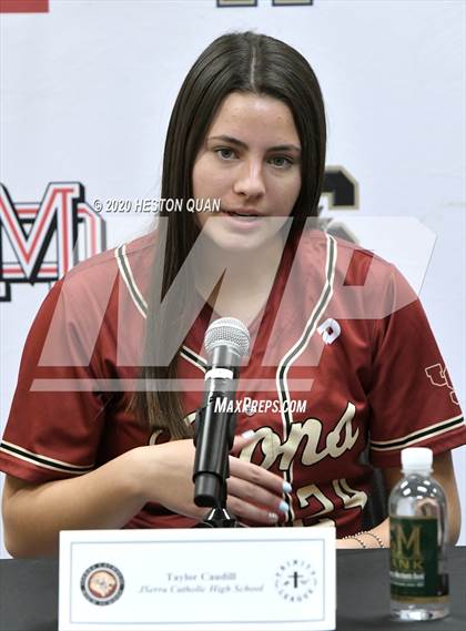 Thumbnail 2 in Trinity League Softball Media Day - JSerra Catholic photogallery.