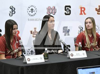 Thumbnail 1 in Trinity League Softball Media Day - JSerra Catholic photogallery.