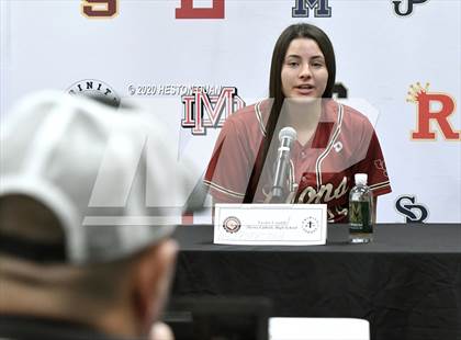 Thumbnail 1 in Trinity League Softball Media Day - JSerra Catholic photogallery.