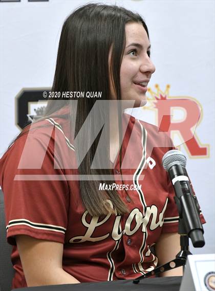 Thumbnail 2 in Trinity League Softball Media Day - JSerra Catholic photogallery.