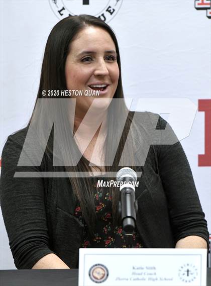 Thumbnail 1 in Trinity League Softball Media Day - JSerra Catholic photogallery.
