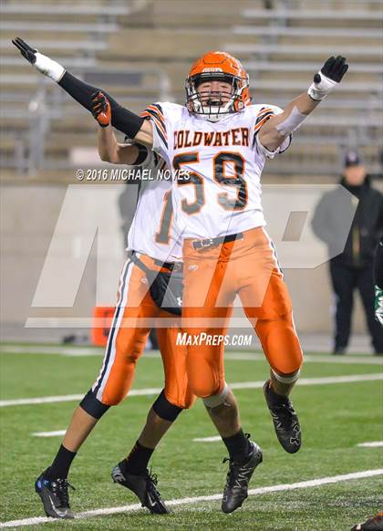 Thumbnail 2 in Canton Central Catholic vs. Coldwater (OHSAA Division V Final) photogallery.