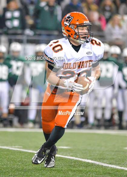 Thumbnail 3 in Canton Central Catholic vs. Coldwater (OHSAA Division V Final) photogallery.