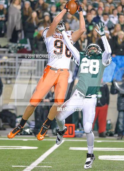 Thumbnail 2 in Canton Central Catholic vs. Coldwater (OHSAA Division V Final) photogallery.